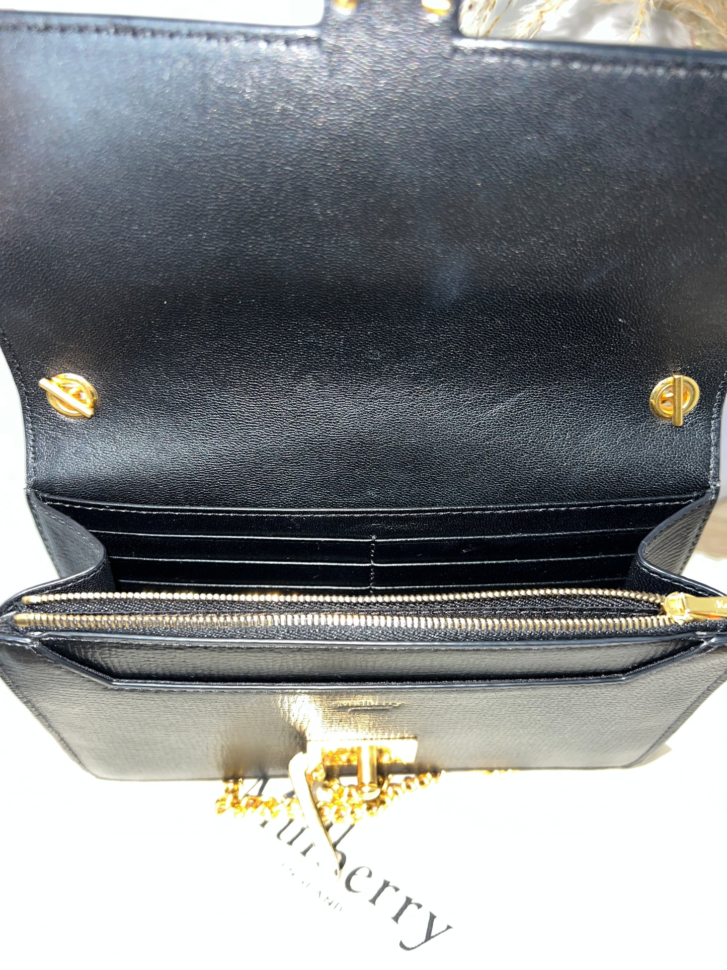 Mulberry Small Cheyne Clutch in Black Classic Grain