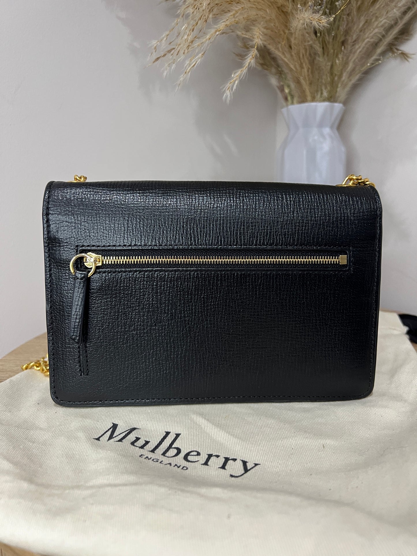 Mulberry Small Cheyne Clutch in Black Classic Grain