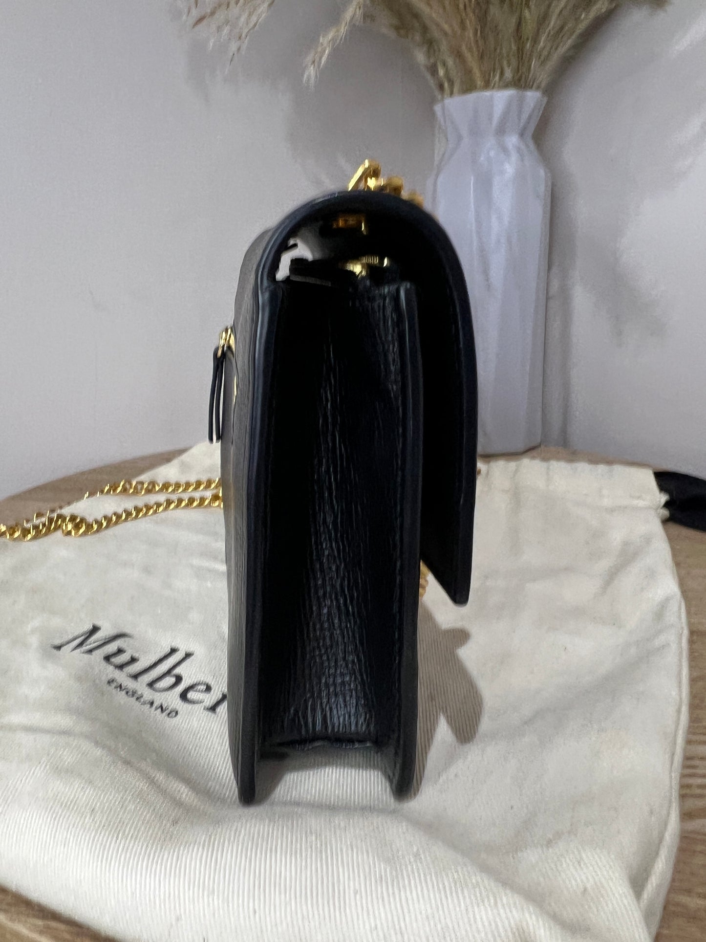 Mulberry Small Cheyne Clutch in Black Classic Grain