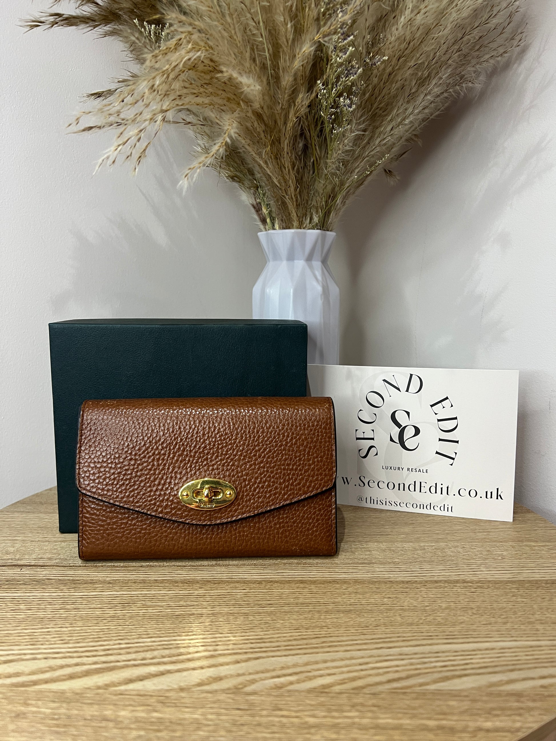 Mulberry Cross Grain Oak Classic Wallet - Second Edit