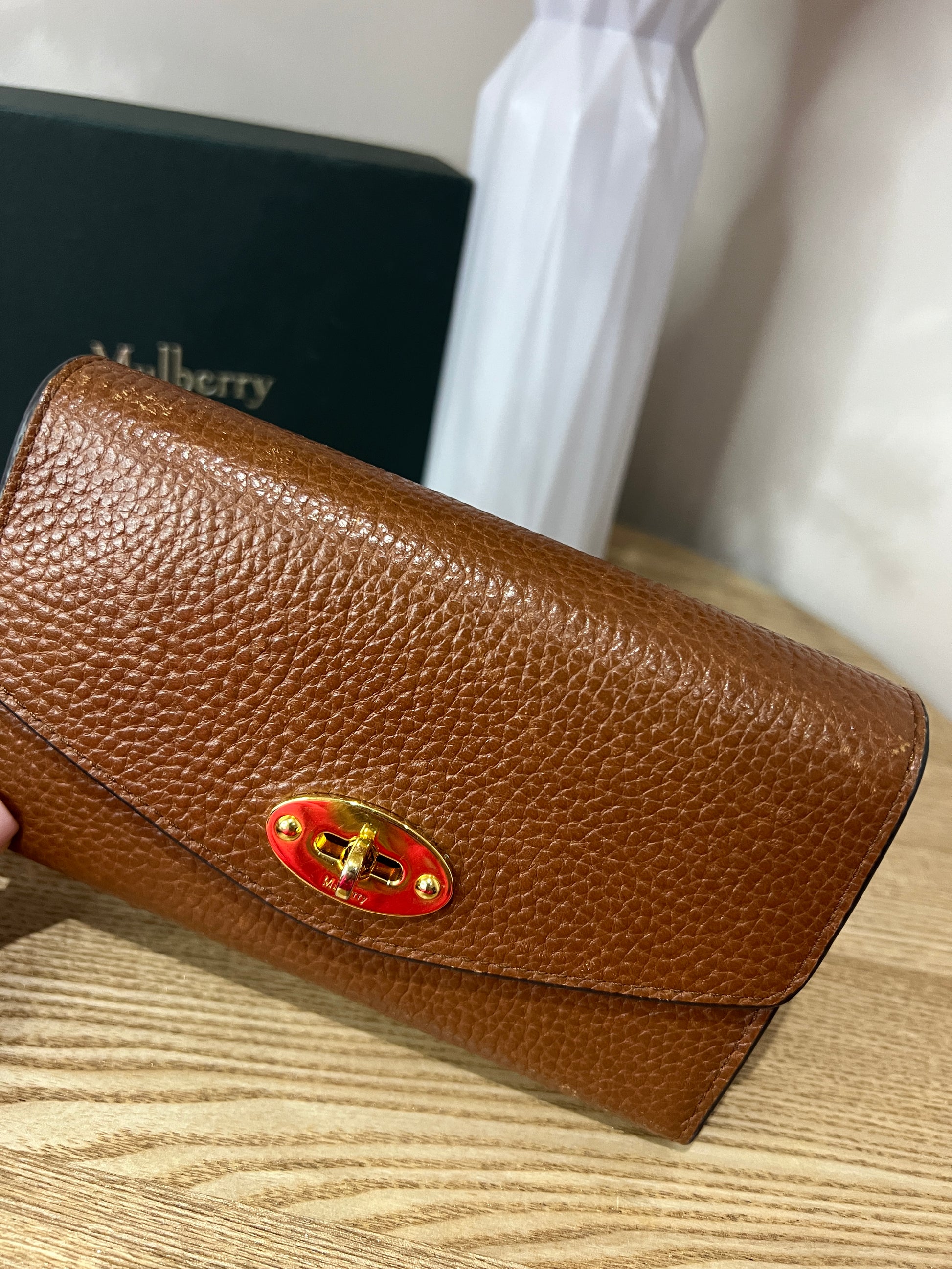 Mulberry Cross Grain Oak Classic Wallet - Second Edit