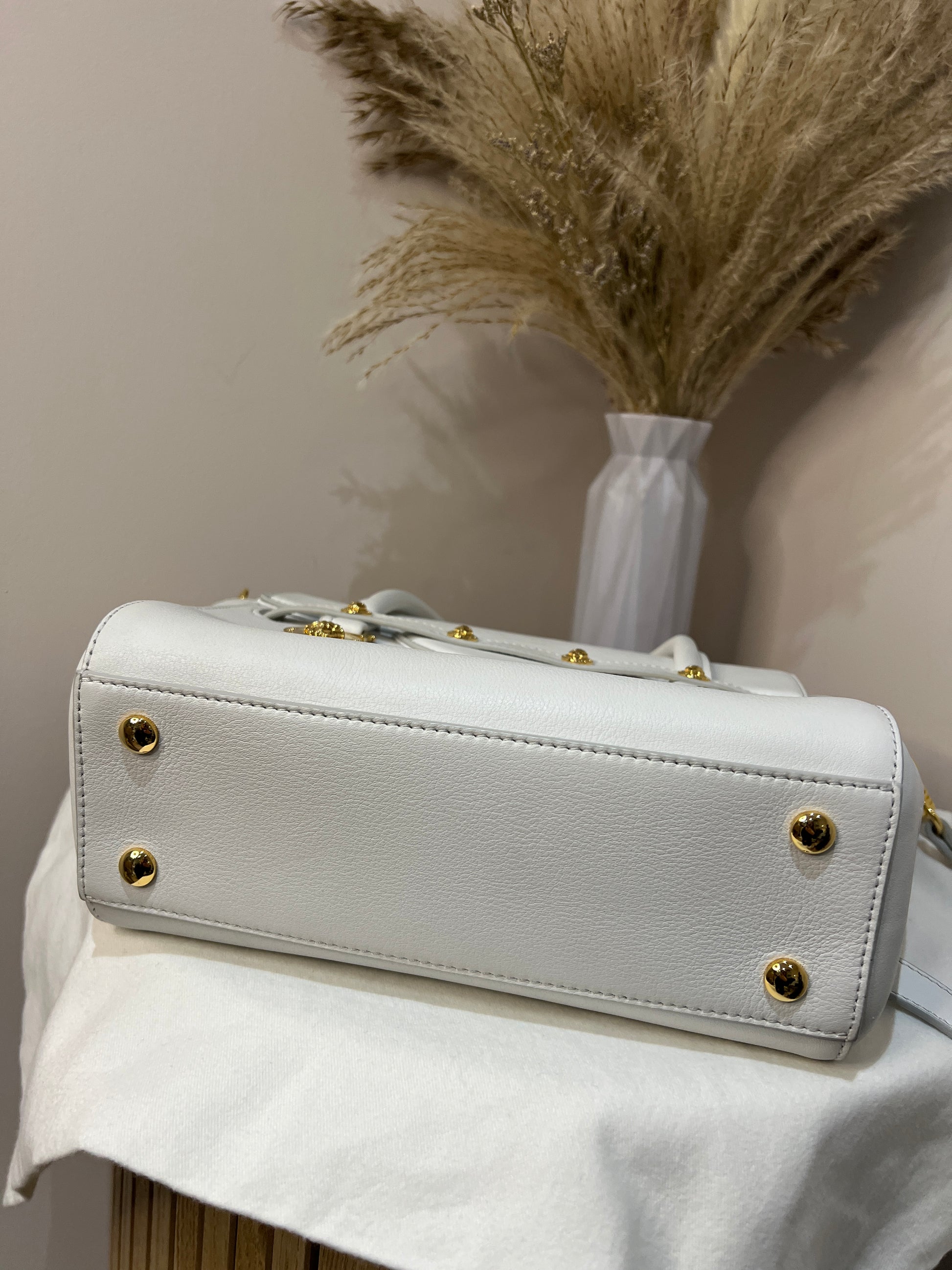 Versace The Signature White Leather Handbag - Second Edit