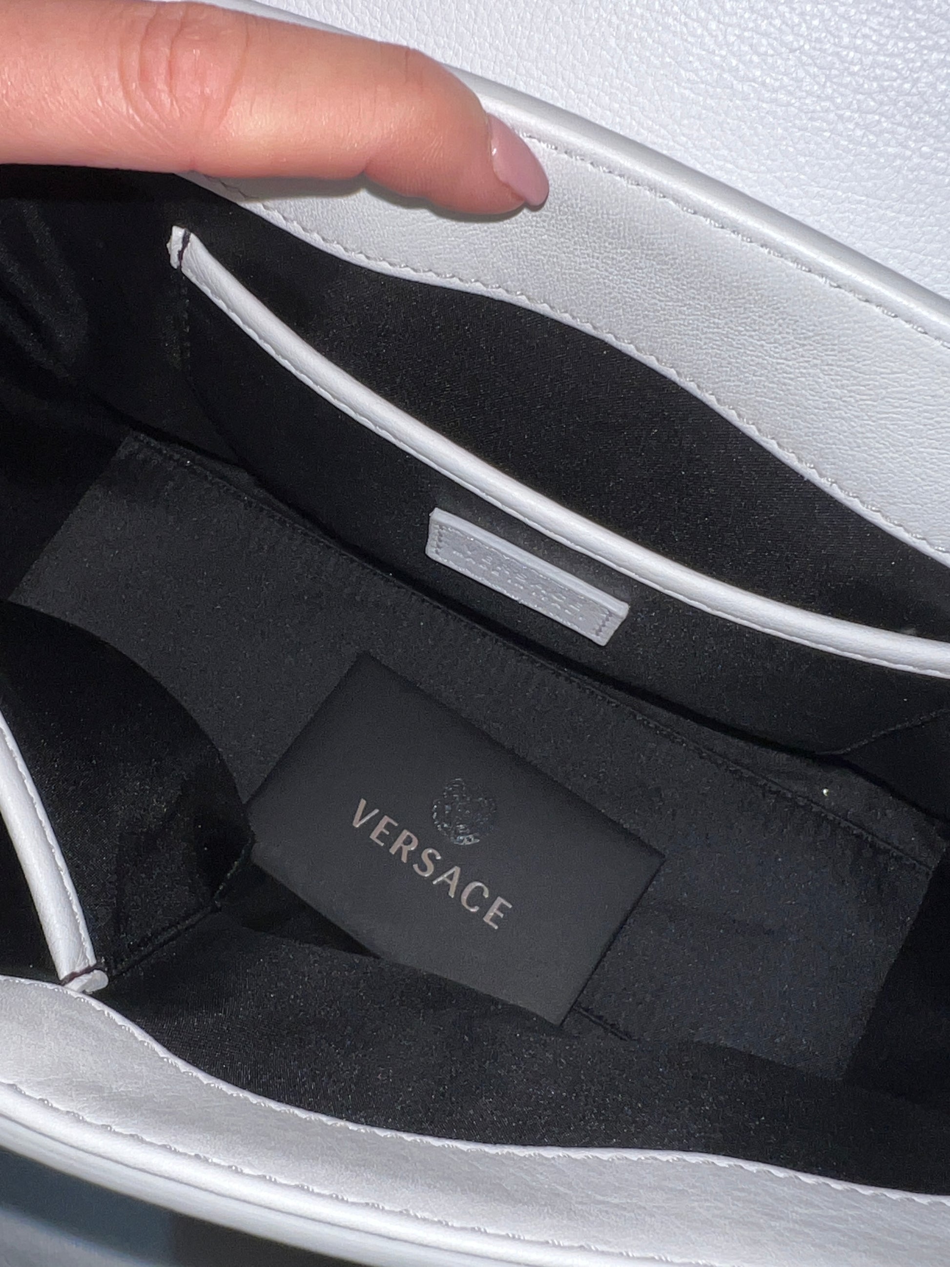 Versace The Signature White Leather Handbag - Second Edit