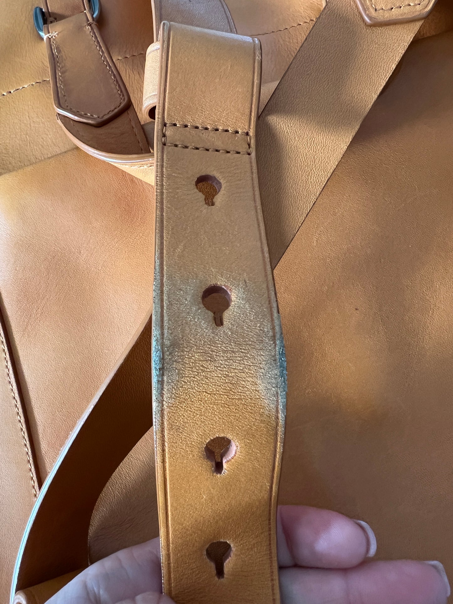 Tumi Orange Leather Travel Tote Bag - Second Edit