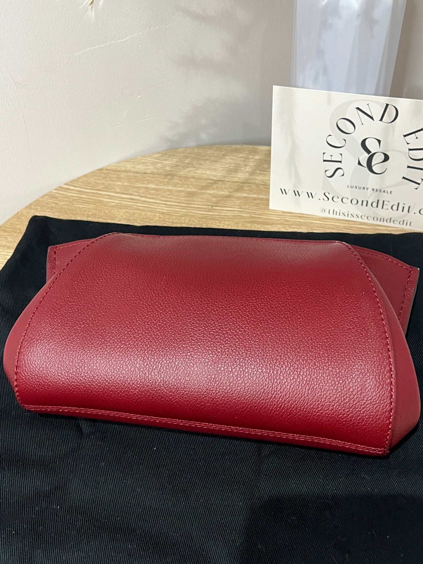 Cartier Red Leather C De Cartier Clutch Bag