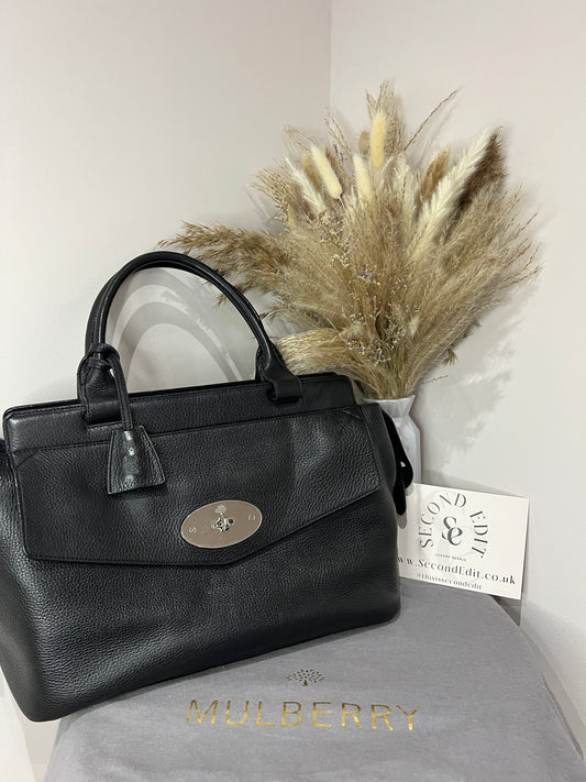 Mulberry Blenheim Small Leather Tote in Black