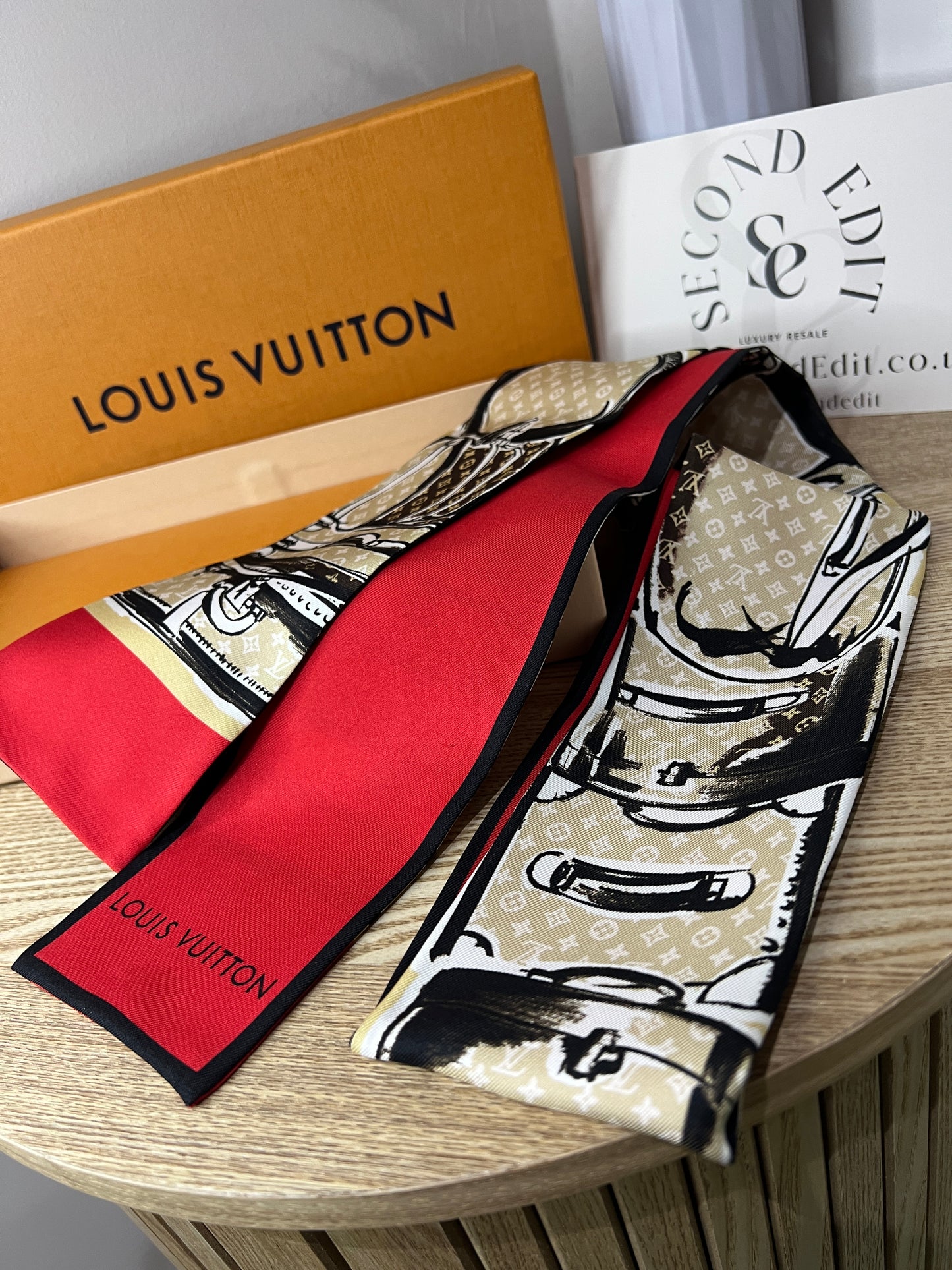 Louis Vuitton Monogram Trunk Bandeau Scarf