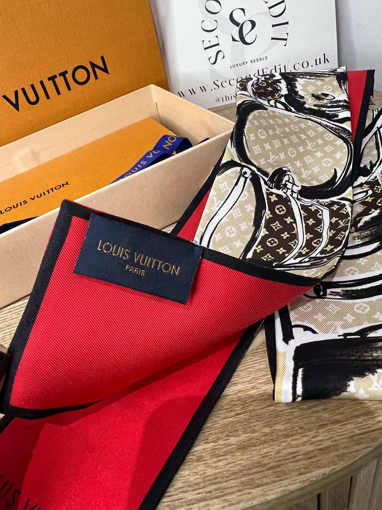 Louis Vuitton Monogram Trunk Bandeau Scarf
