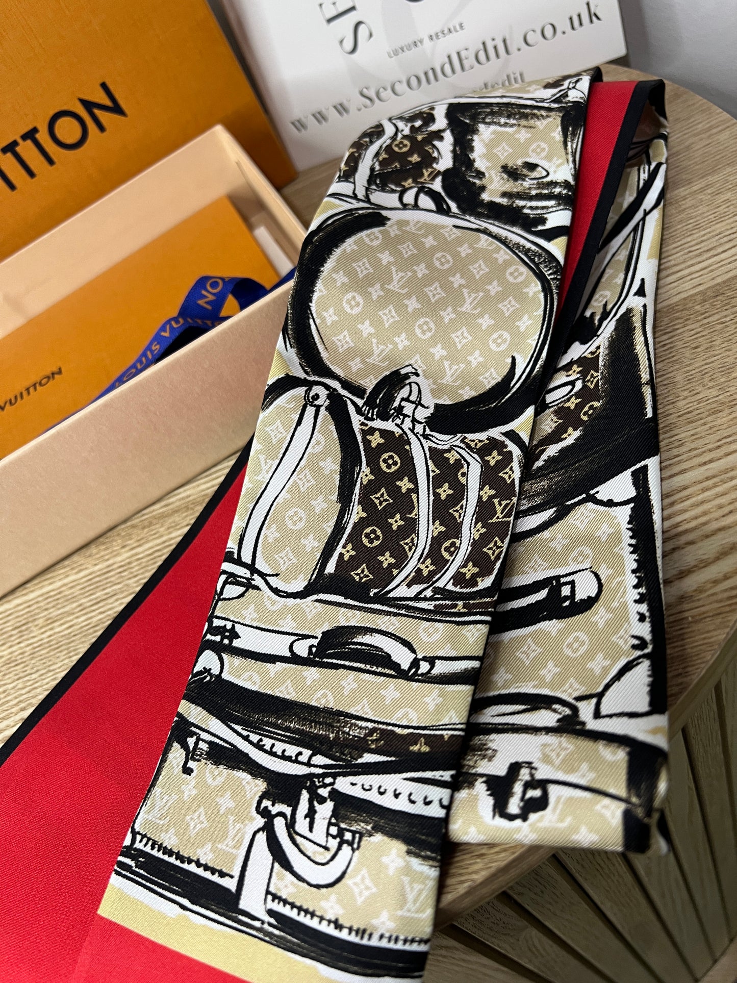 Louis Vuitton Monogram Trunk Bandeau Scarf