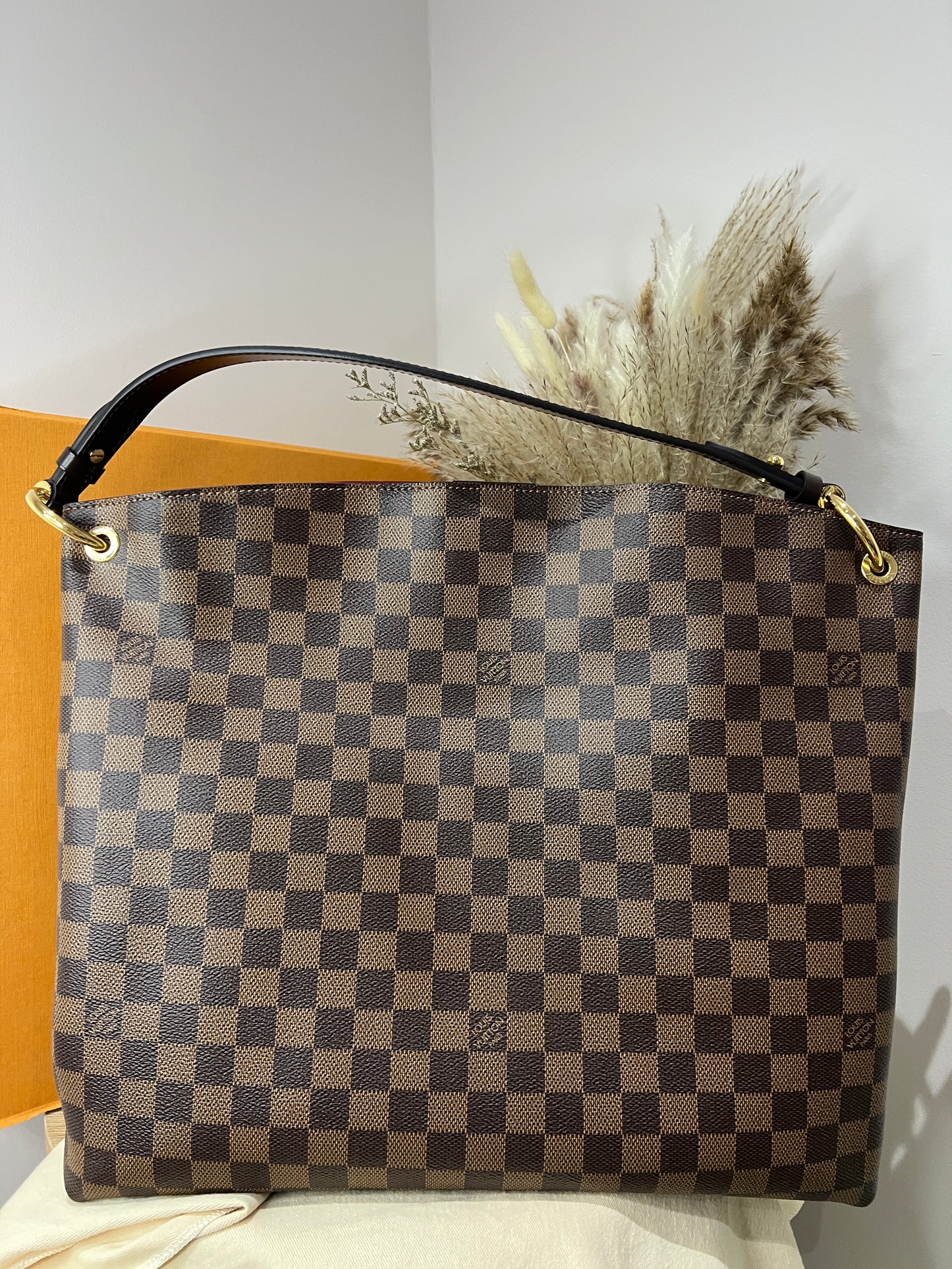 Louis Vuitton Graceful MM Tote in Damier Ebene