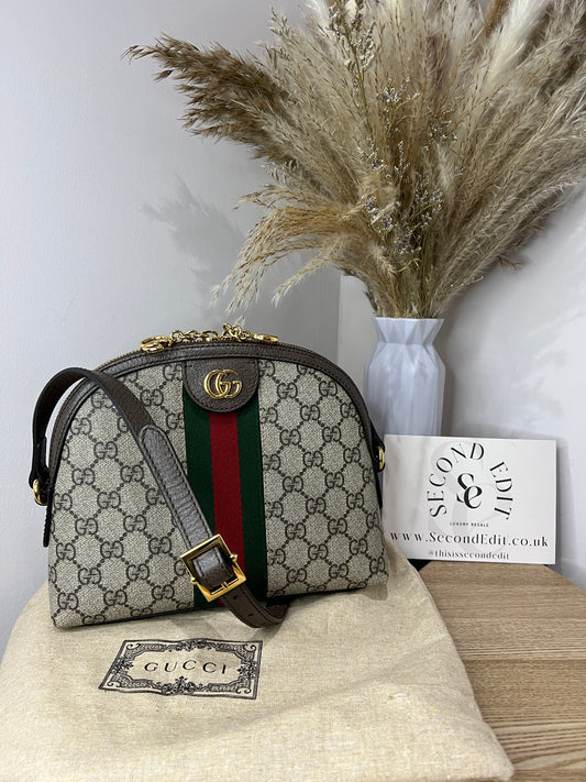 Gucci GG Supreme Small Ophidia Round Top Crossbody Bag
