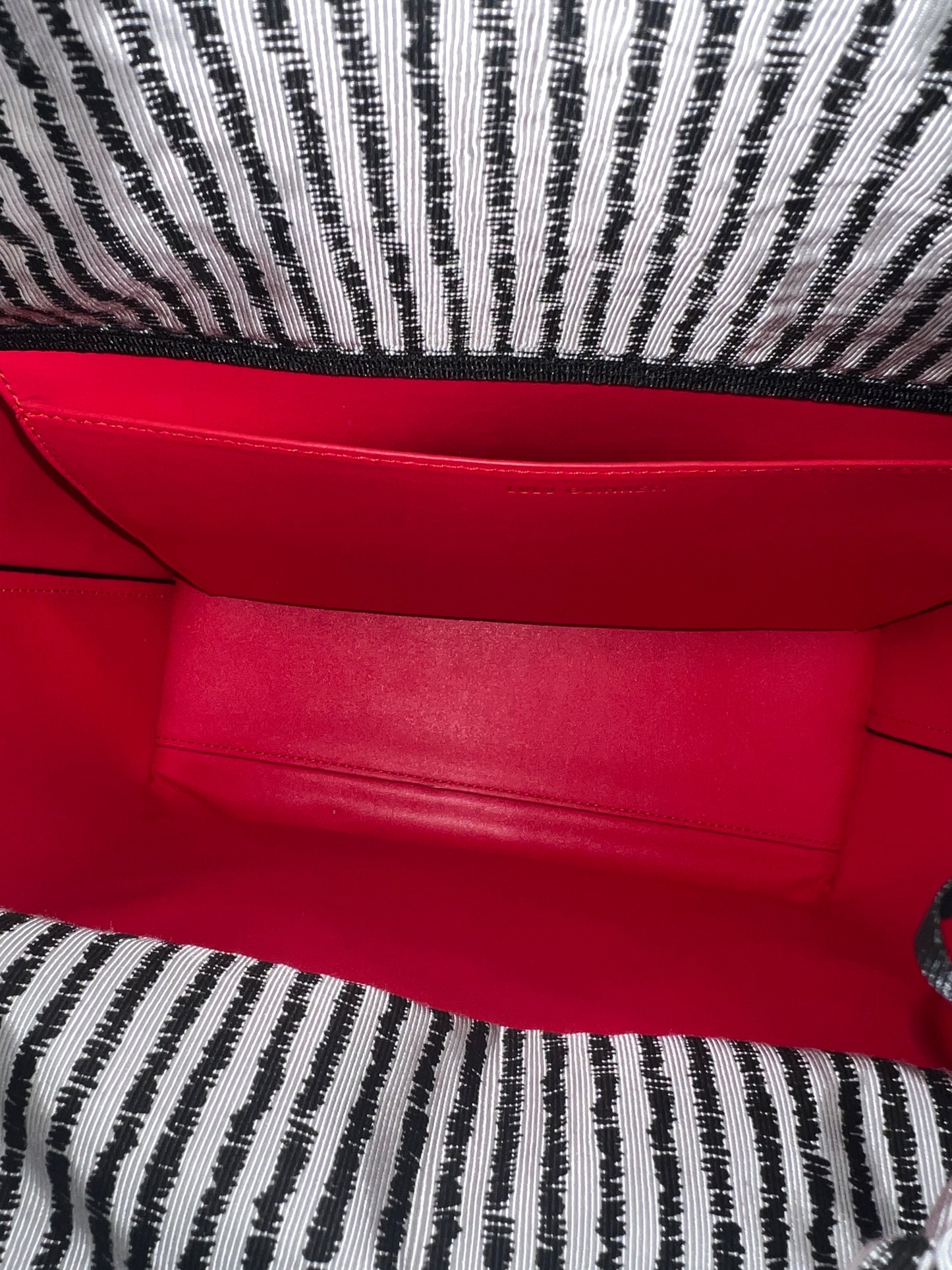 Lulu Guinness Emmy Black Leather Large Tote Bag