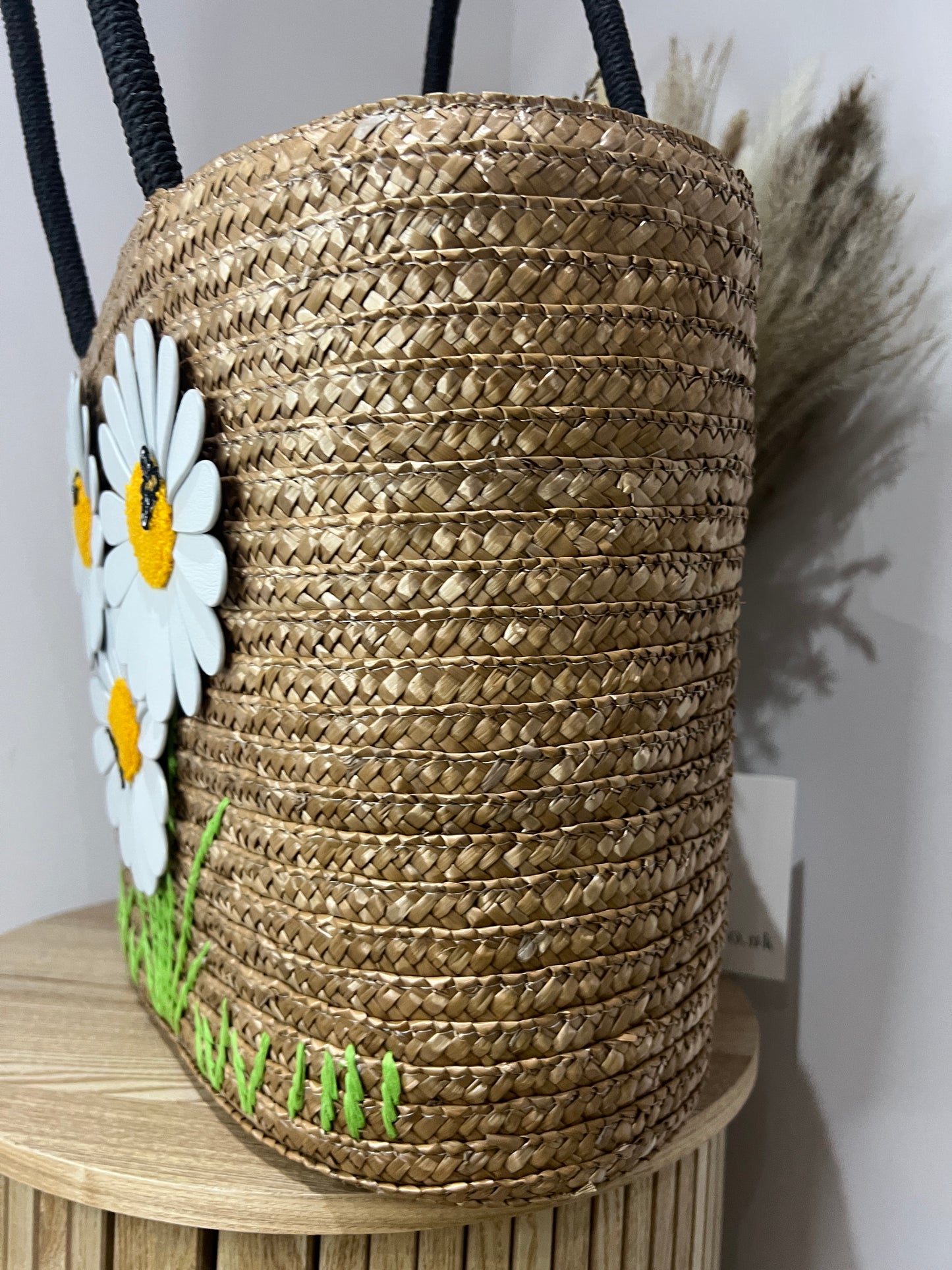 Lulu Guinness Natural Straw Daisy Suzy Tote Bag