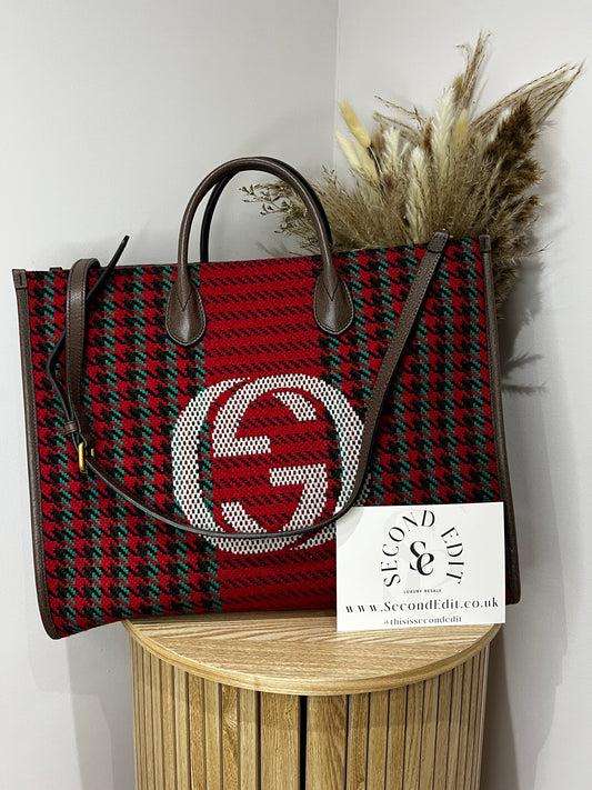 Gucci Marmont Wool Shopper Bag