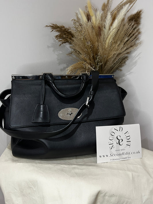 Mulberry Large Black Suffolk Bag