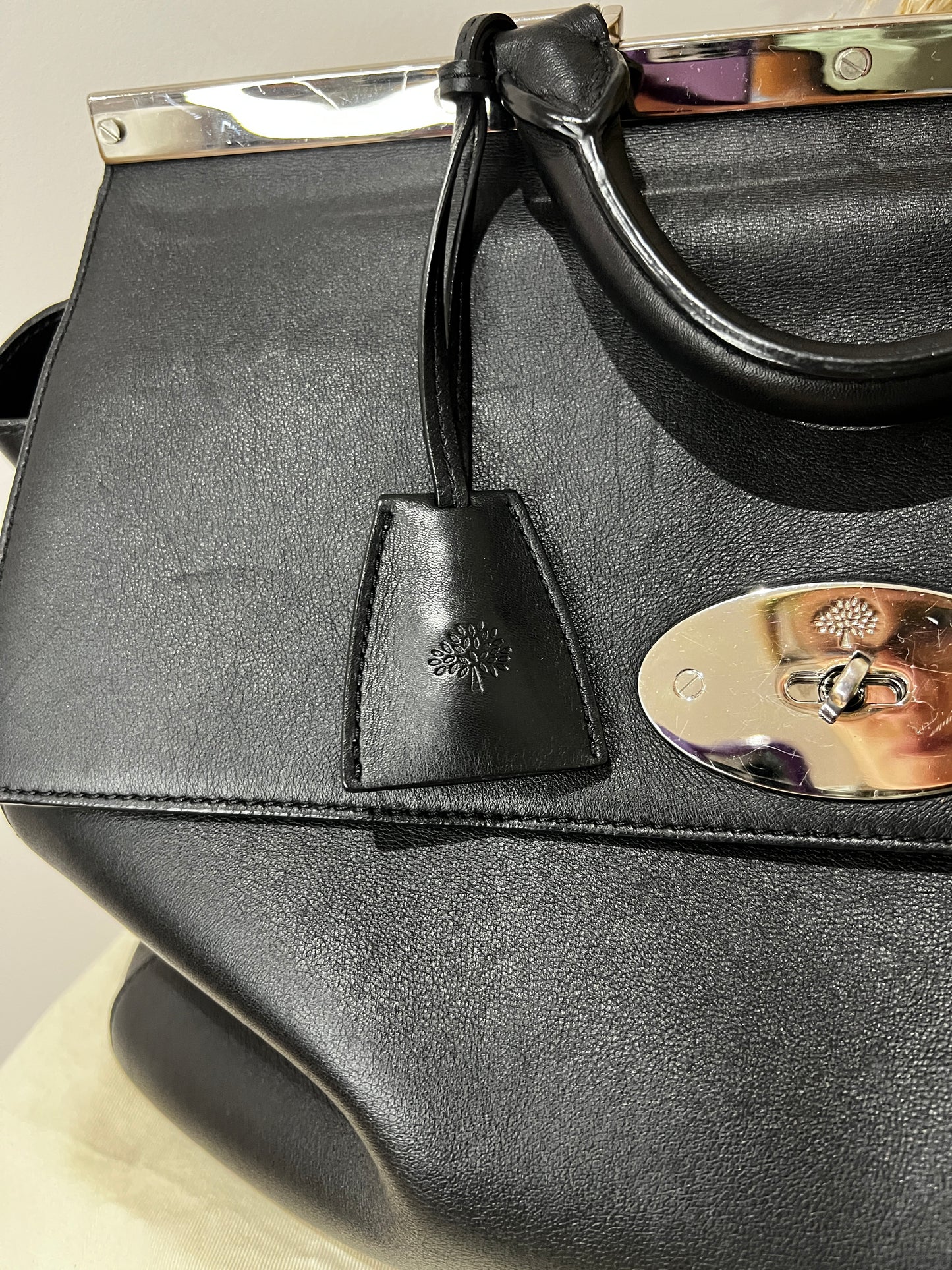 Mulberry Large Black Suffolk Bag