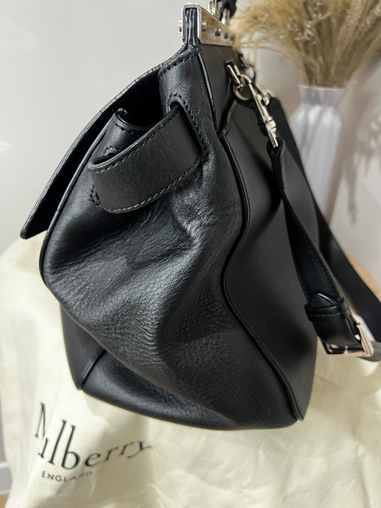 Mulberry Large Black Suffolk Bag