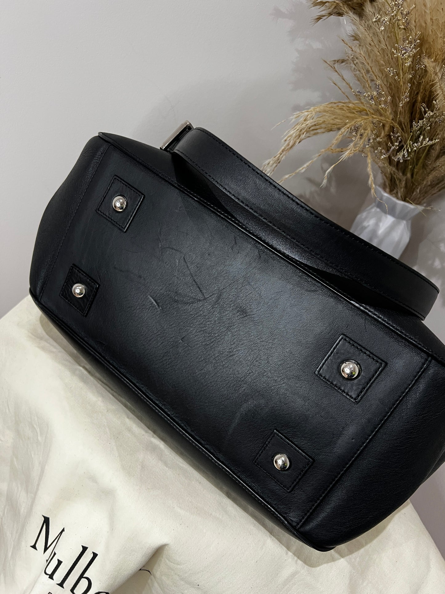 Mulberry Large Black Suffolk Bag