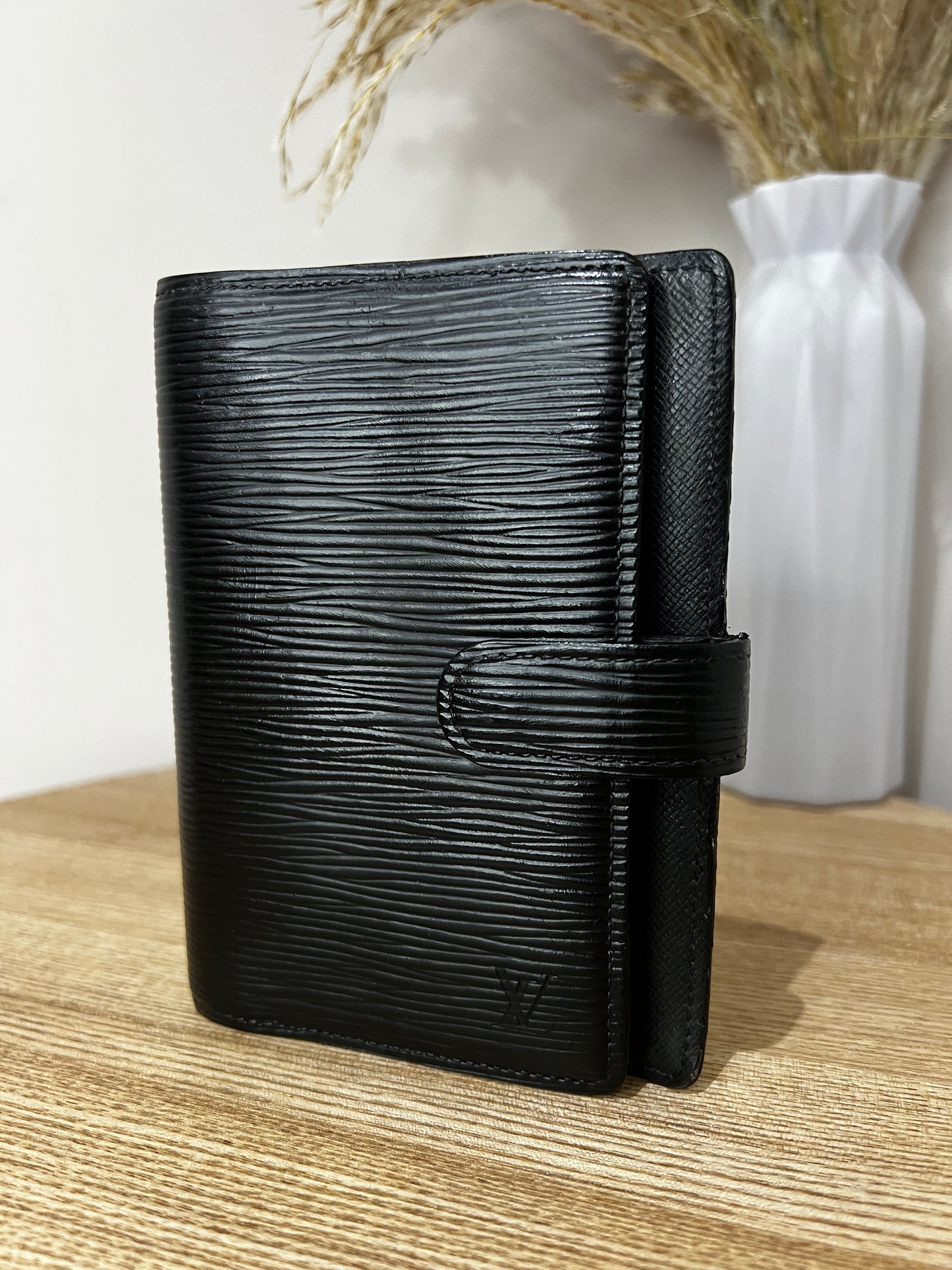 Louis Vuitton Black Epi Leather Agenda Diary Organiser Cover, Small