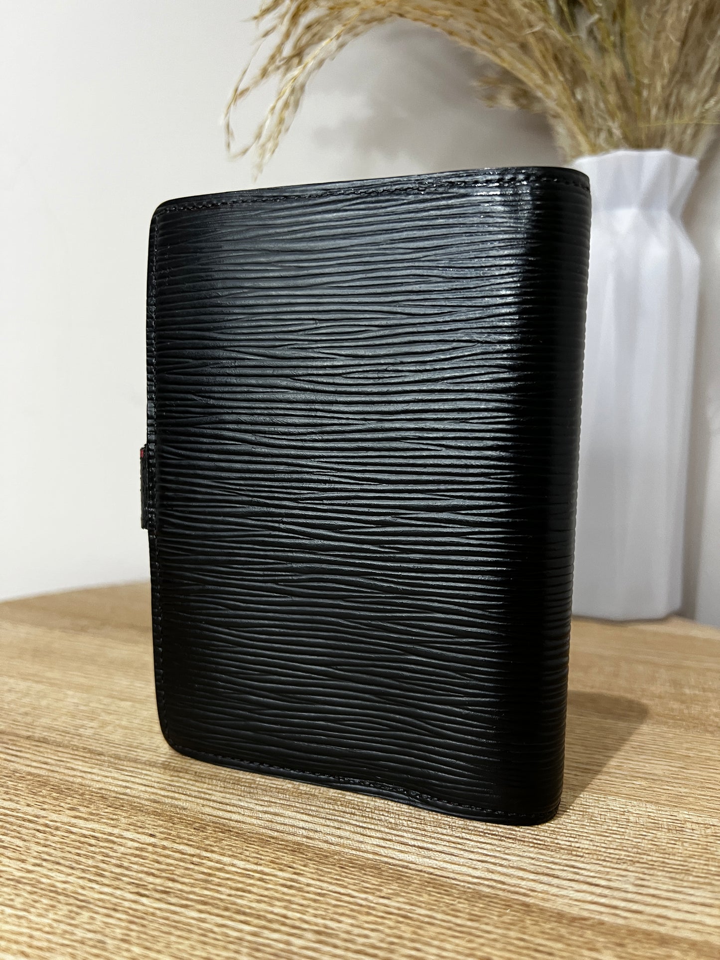Louis Vuitton Black Epi Leather Agenda Diary Organiser Cover, Small