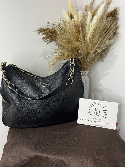 Kate Spade Pine Street Finley Black Leather Bag