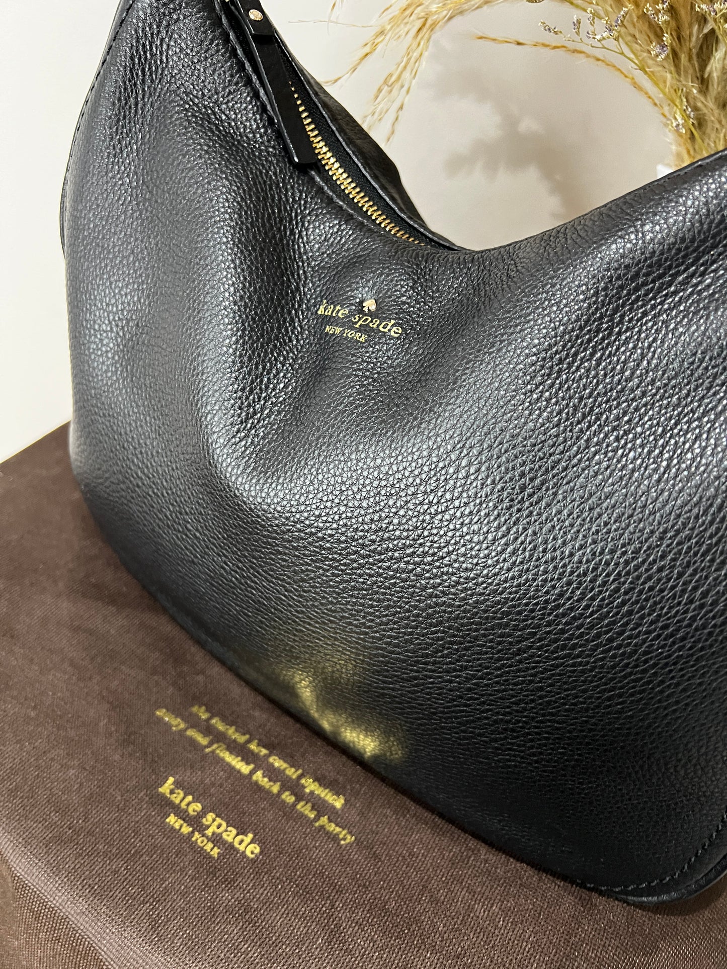 Kate Spade Pine Street Finley Black Leather Bag