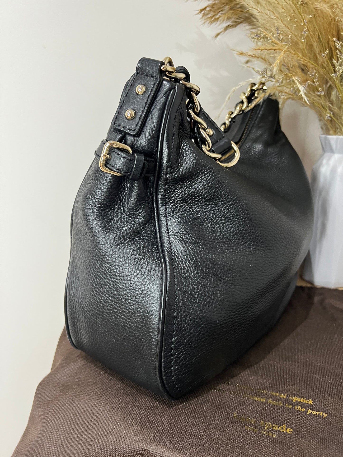 Kate Spade Pine Street Finley Black Leather Bag