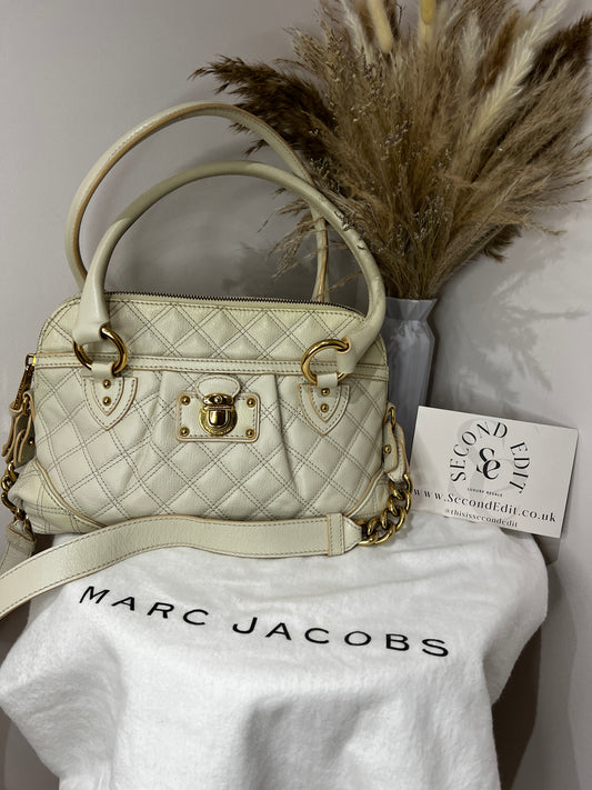 Marc Jacobs Boston Cream Leather Bag