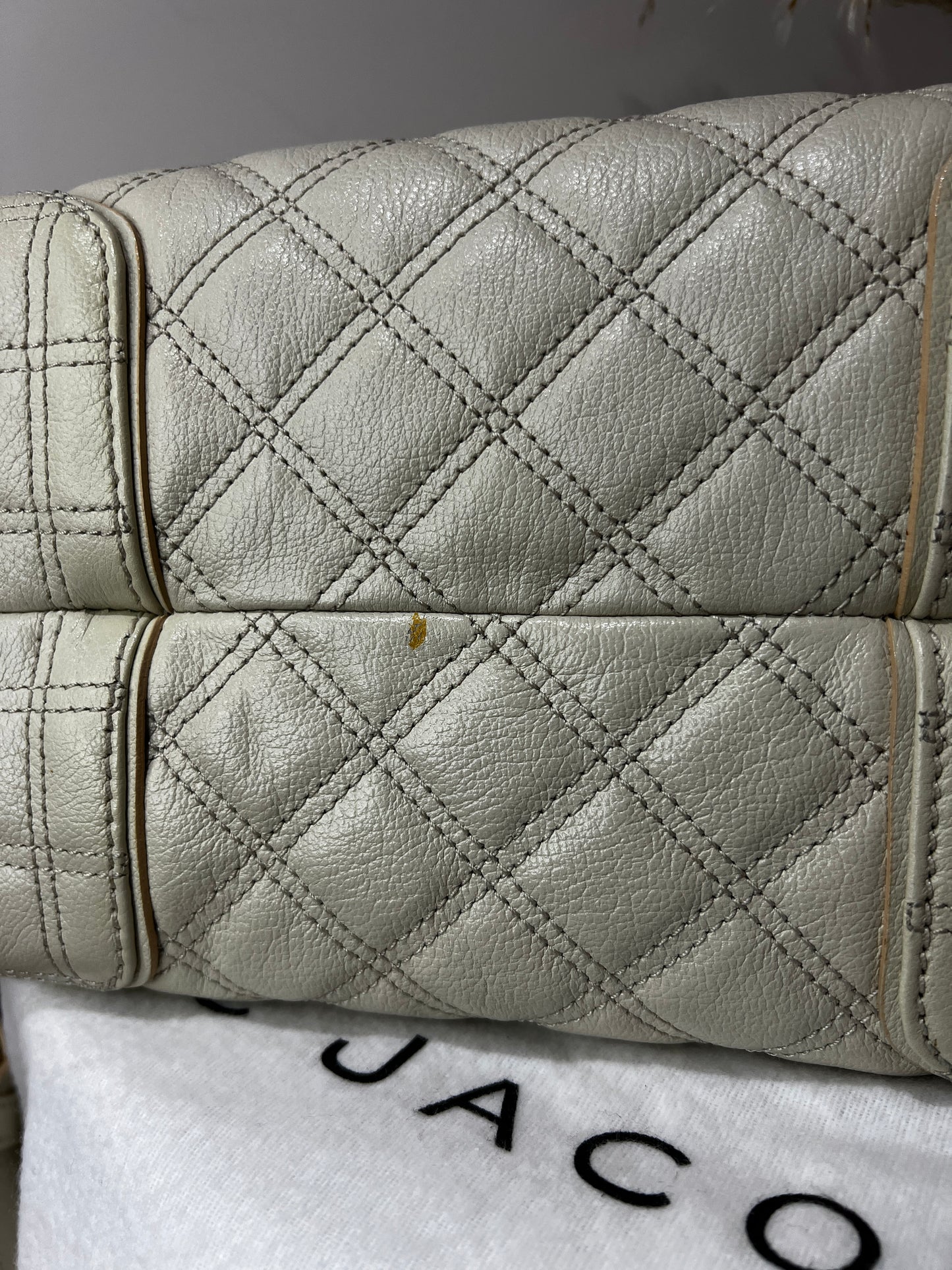 Marc Jacobs Boston Cream Leather Bag