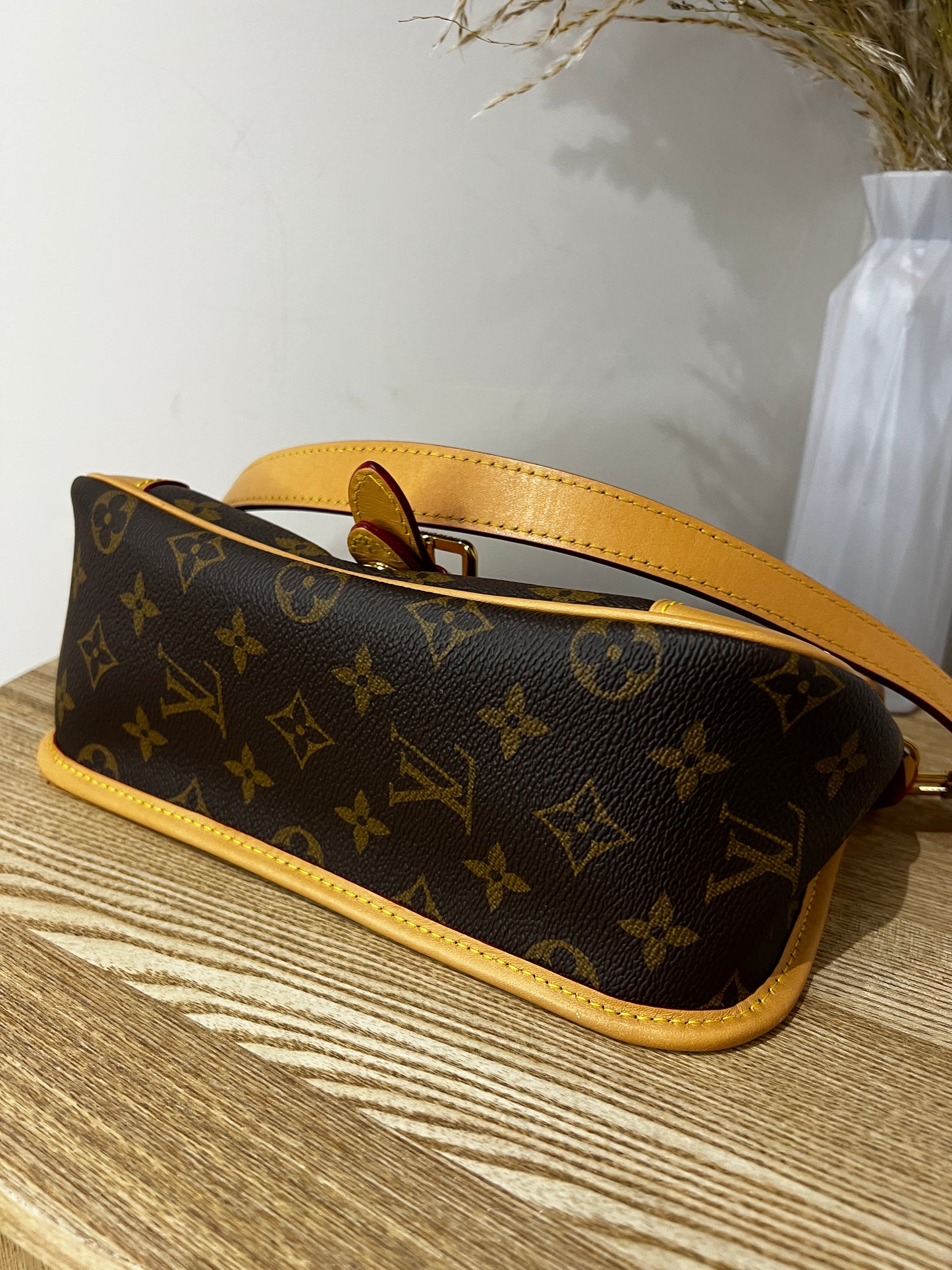 Louis Vuitton Diane Satchel with additional canvas strap