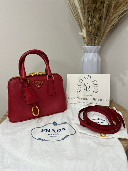 Prada Mini Promenade Saffiano Bag with Strap - Second Edit
