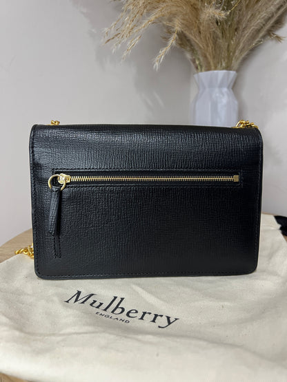 Mulberry Small Cheyne Clutch in Black Classic Grain