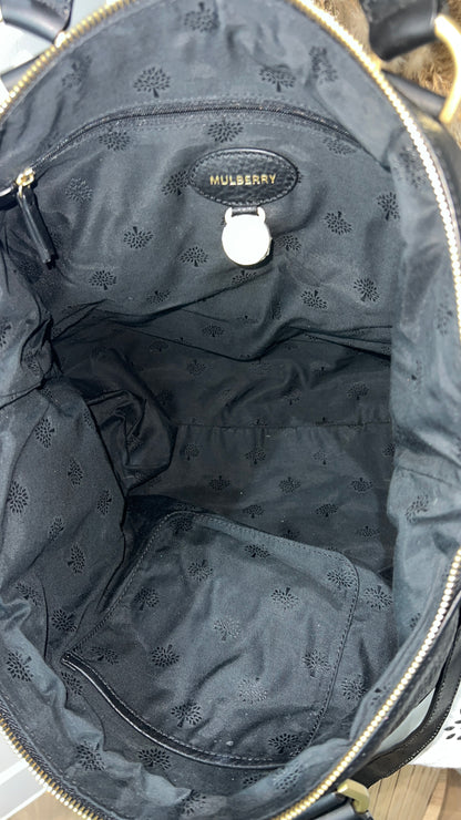 Mulberry Black Pebbled Leather Effie Tote