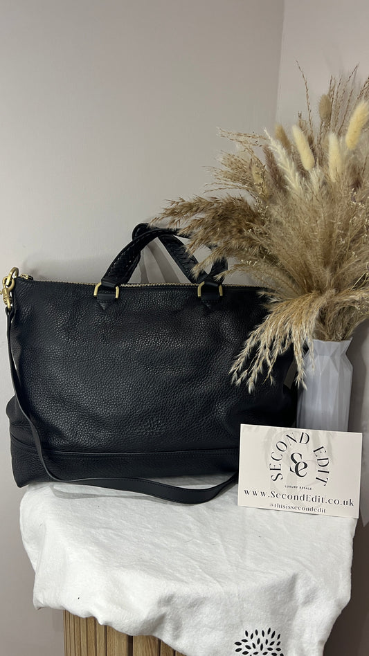 Mulberry Black Pebbled Leather Effie Tote