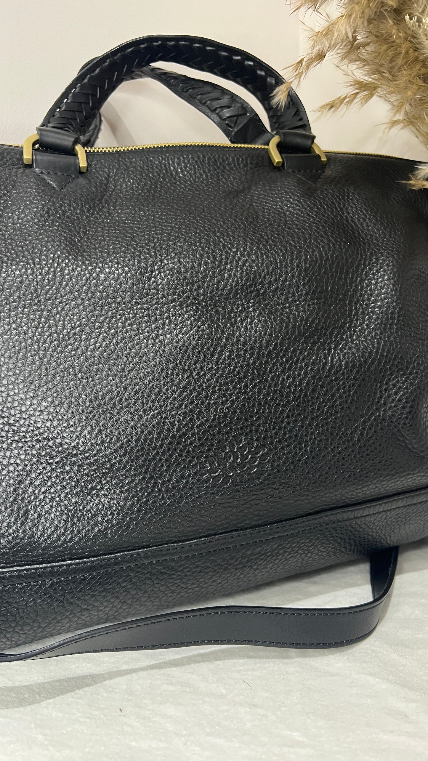 Mulberry Black Pebbled Leather Effie Tote