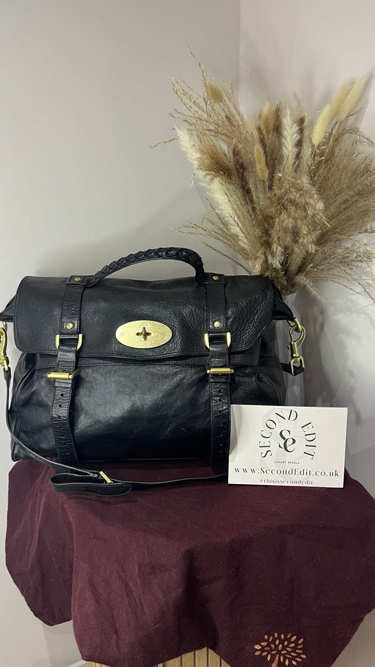 Mulberry Black Oversized Buffalo Alexa