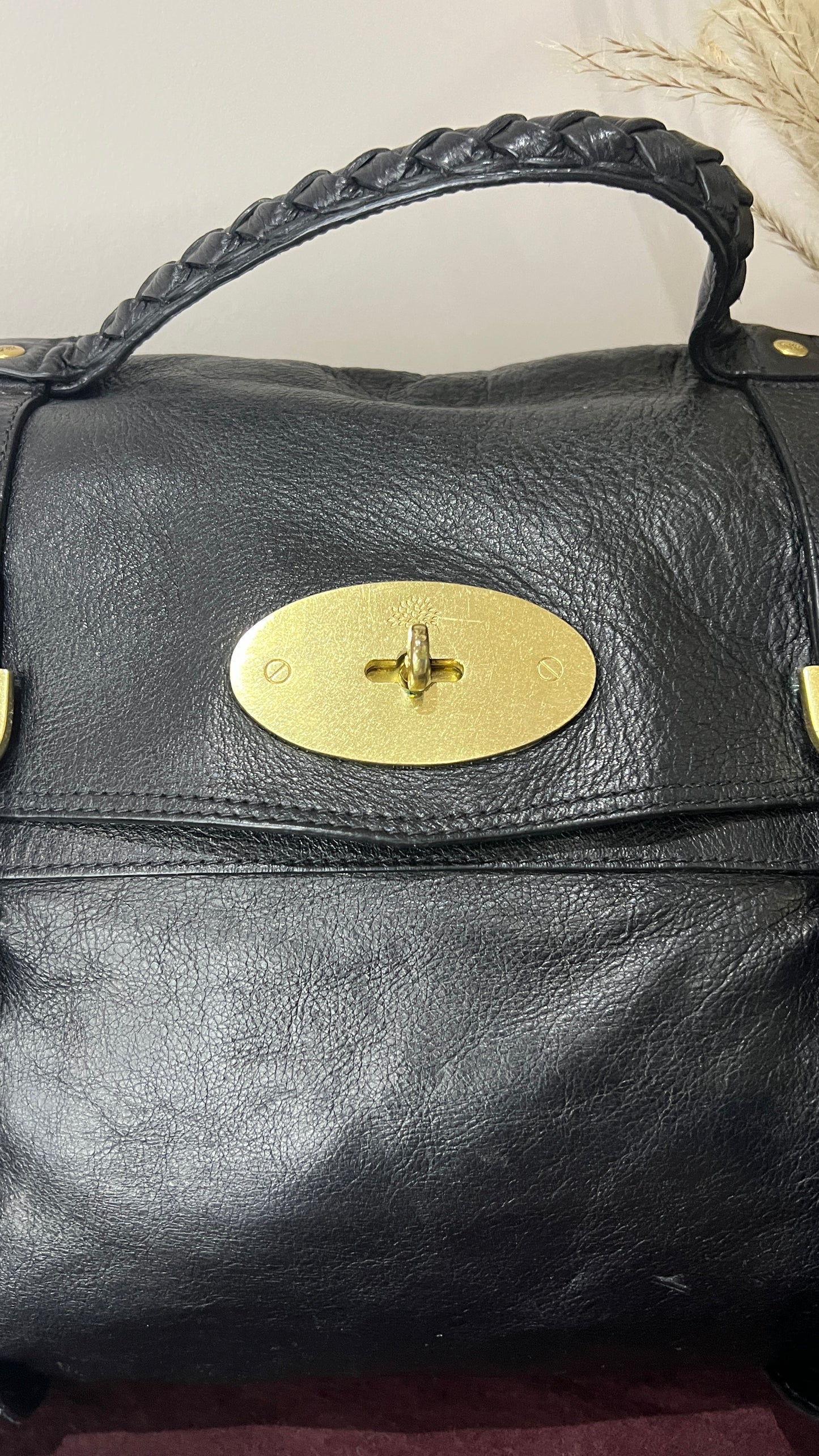 Mulberry Black Oversized Buffalo Alexa