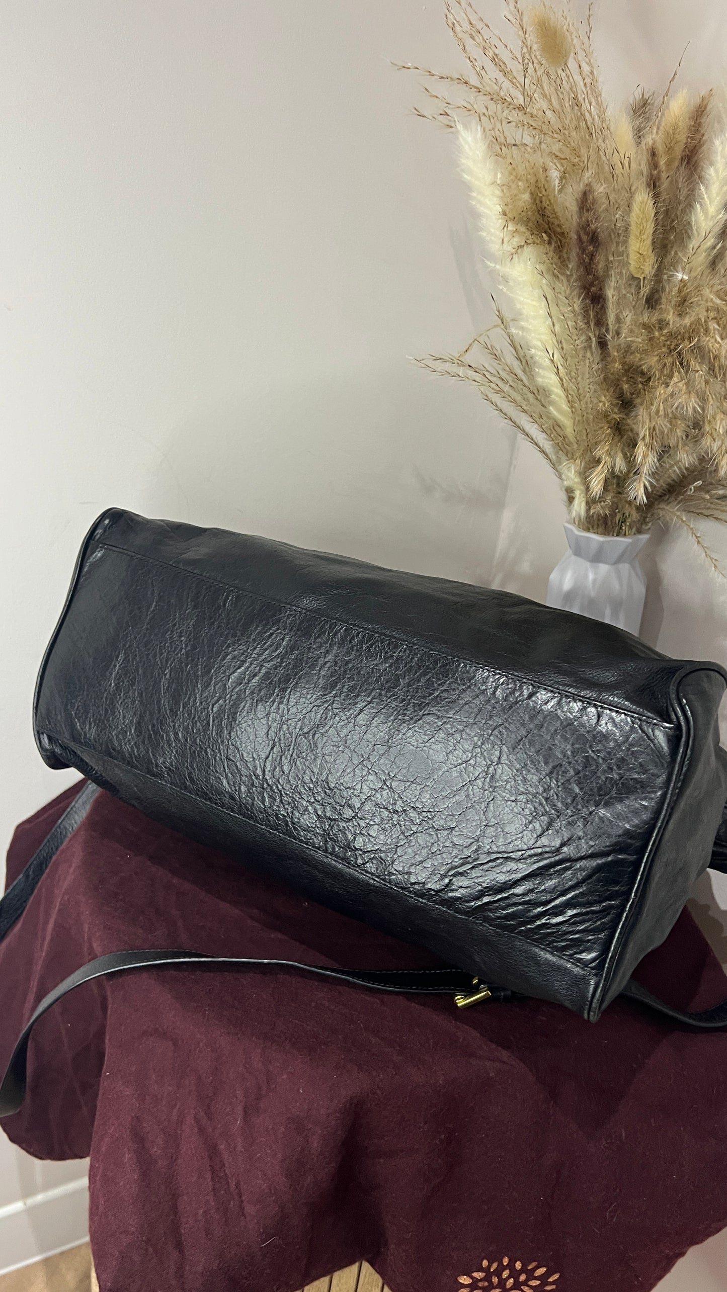 Mulberry Black Oversized Buffalo Alexa