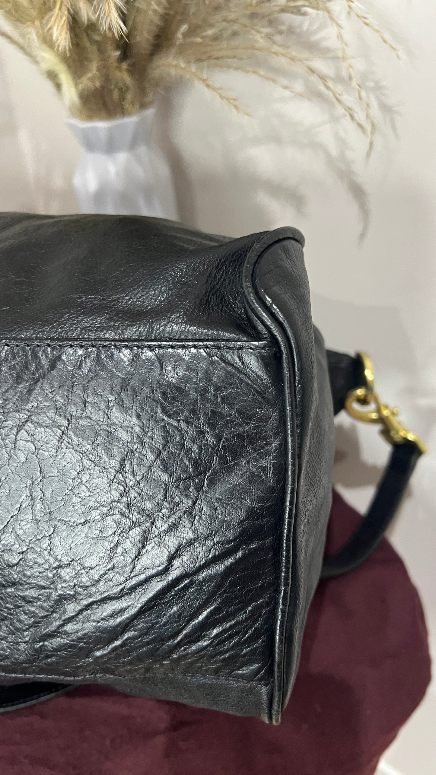 Mulberry Black Oversized Buffalo Alexa