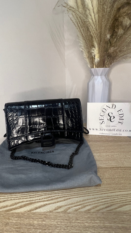 Balenciaga Hourglass Wallet on Chain Bag