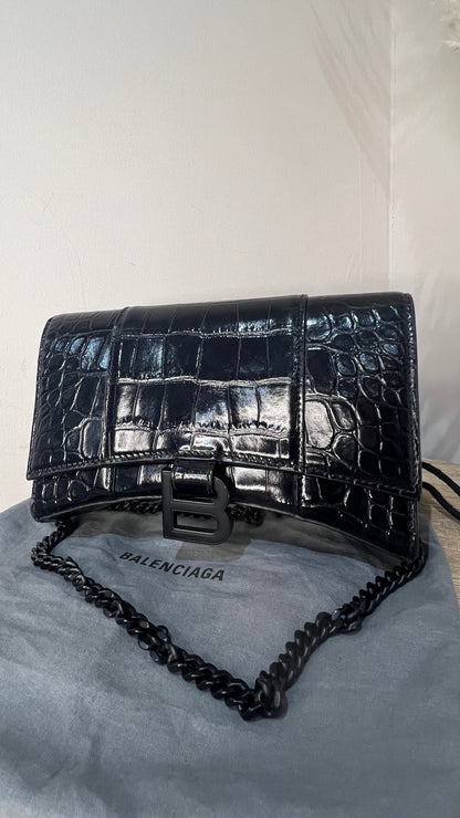Balenciaga Hourglass Wallet on Chain Bag