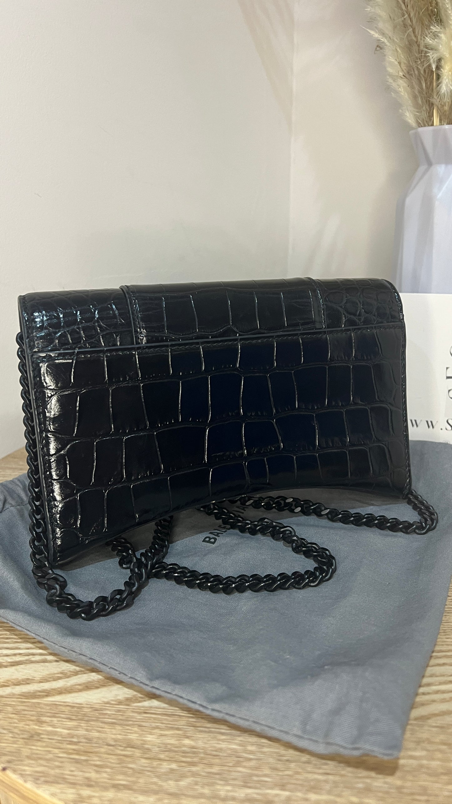 Balenciaga Hourglass Wallet on Chain Bag