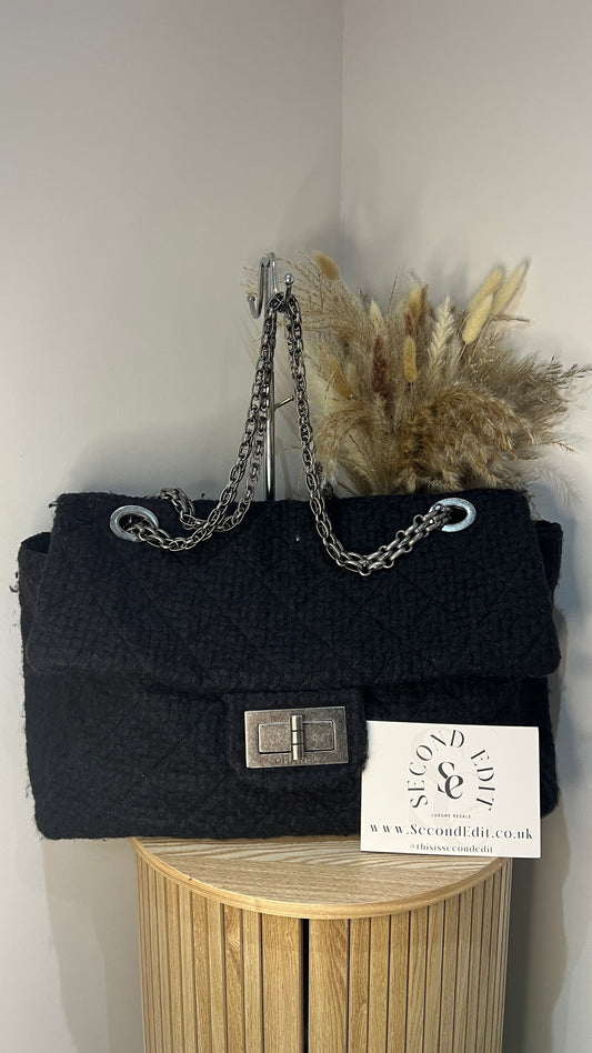 Chanel XXL 2.55 Reissue Tweed Flap Bag