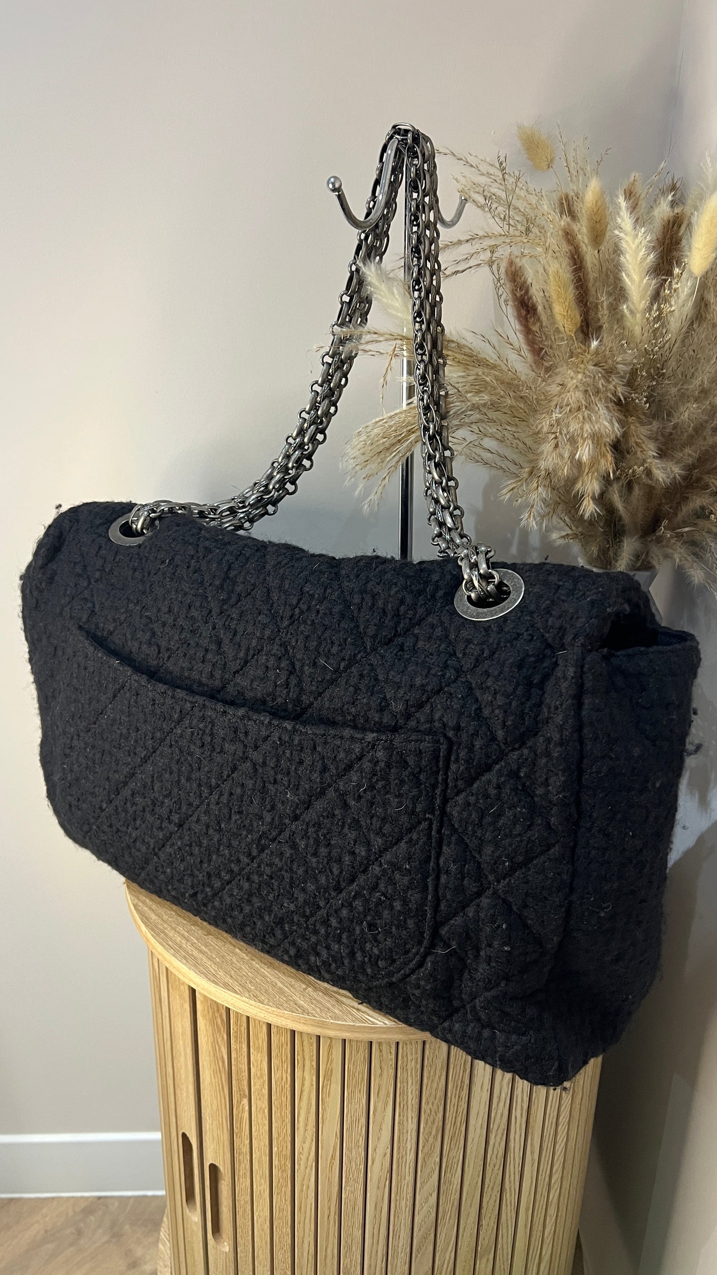 Chanel XXL 2.55 Reissue Tweed Flap Bag