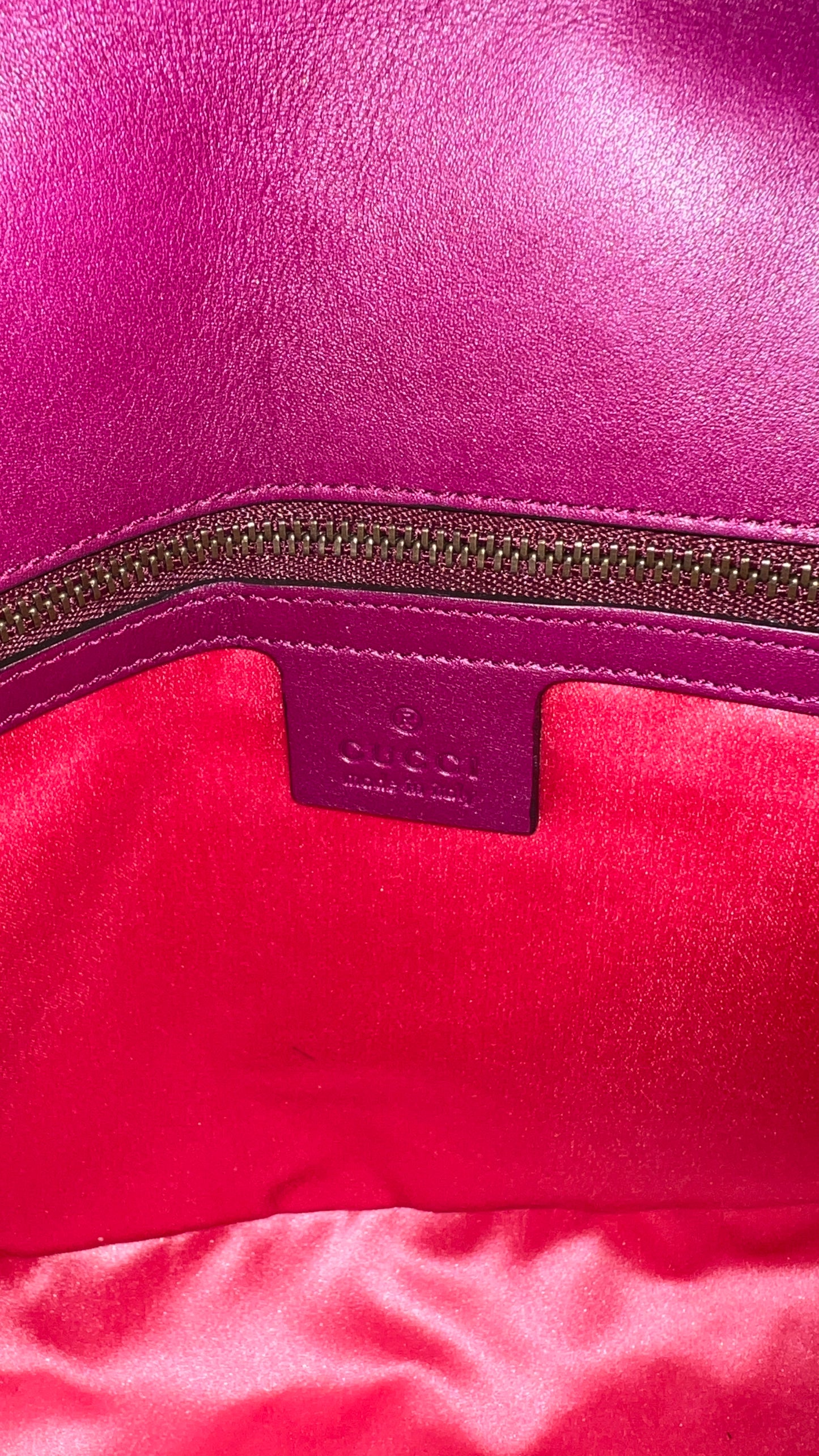 Gucci Marmont Medium Velvet Purple GG Crossbody Bag