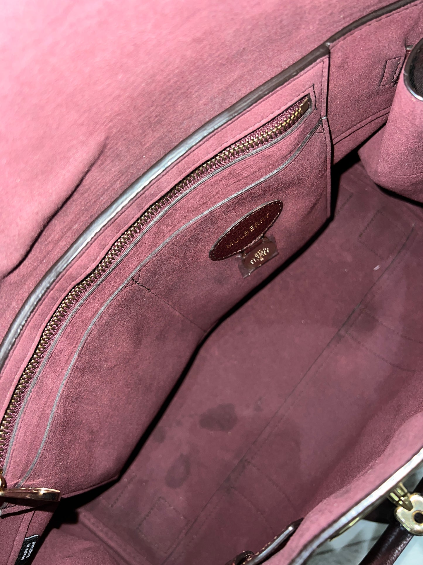 Mulberry Oxblood Bayswater Tote Bag - Second Edit