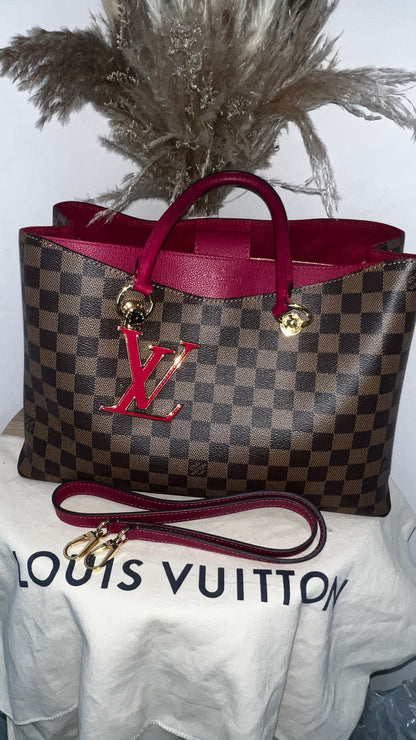 Louis Vuitton Damier Ebene Riverside Tote Bag