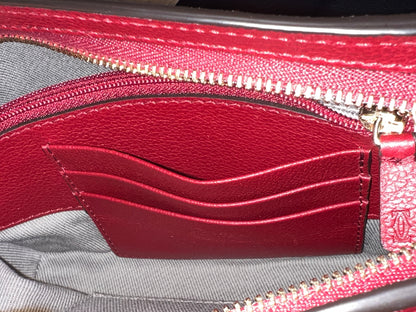Cartier Red Leather C De Cartier Clutch Bag
