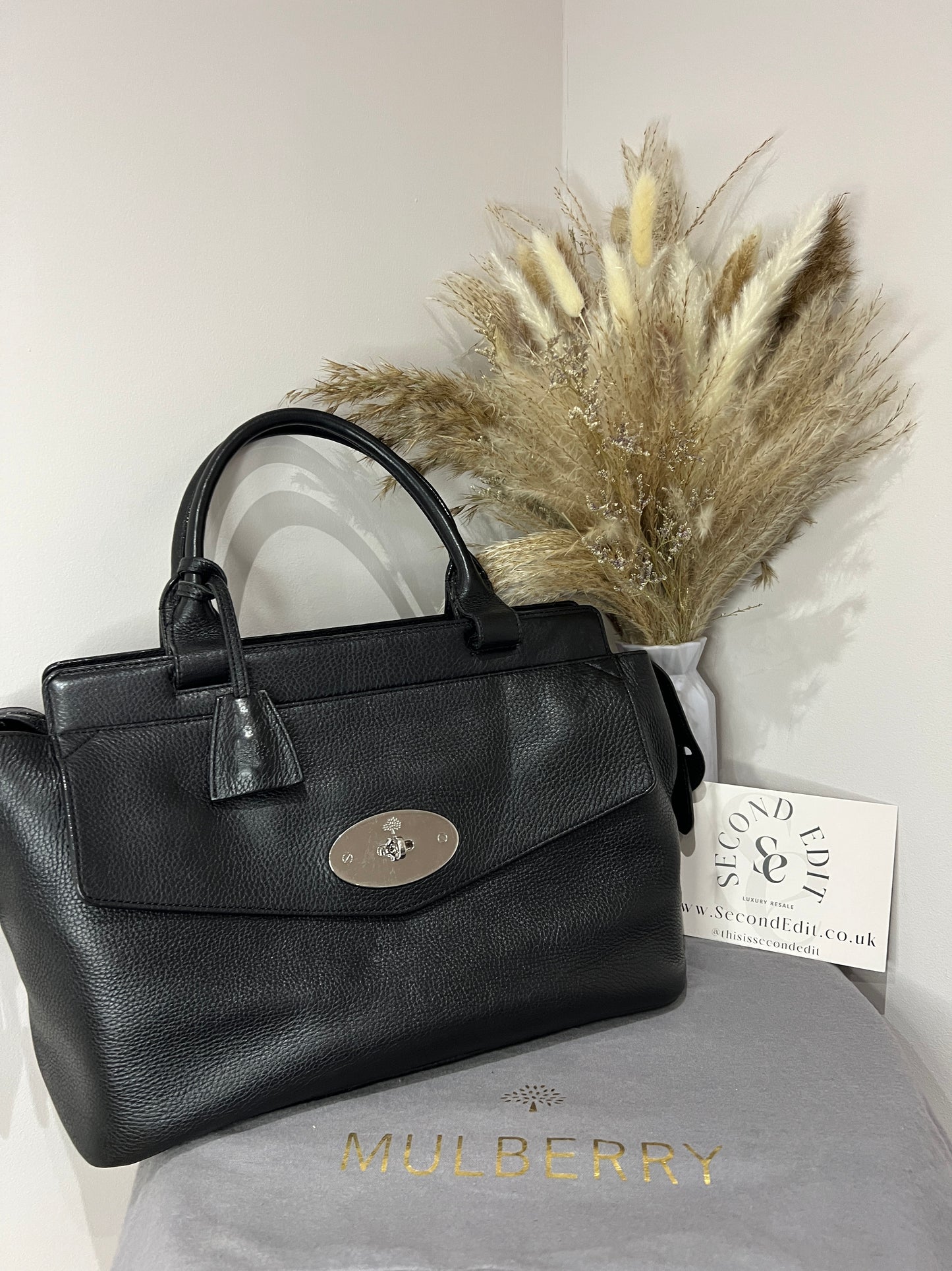 Mulberry Blenheim Small Leather Tote in Black