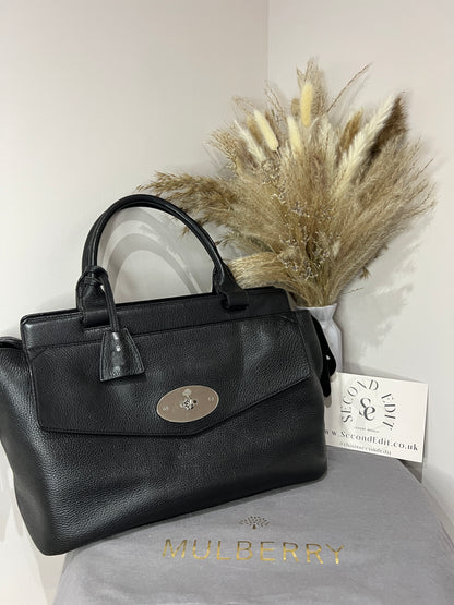 Mulberry Blenheim Small Leather Tote in Black